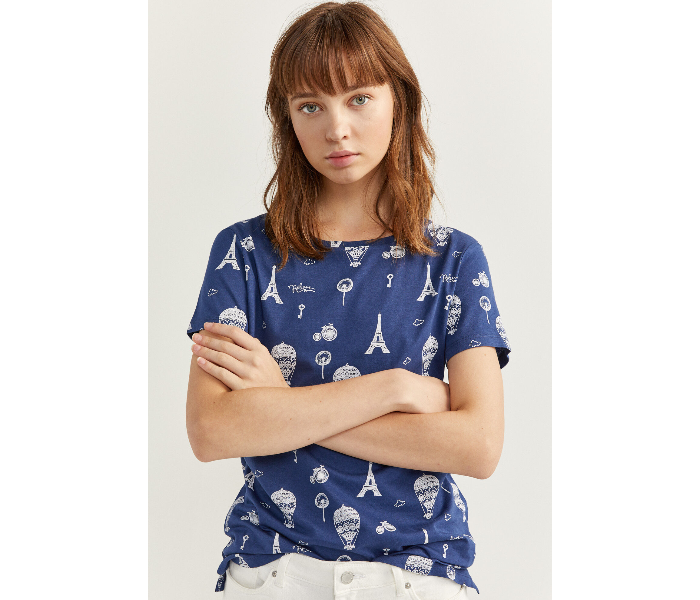 Springfield SS20 Doodle Print Tank Top Large - Dark Blue - Zoom Image 4