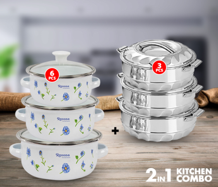 Reona EN4699 6 Pcs Casserole Set White Image