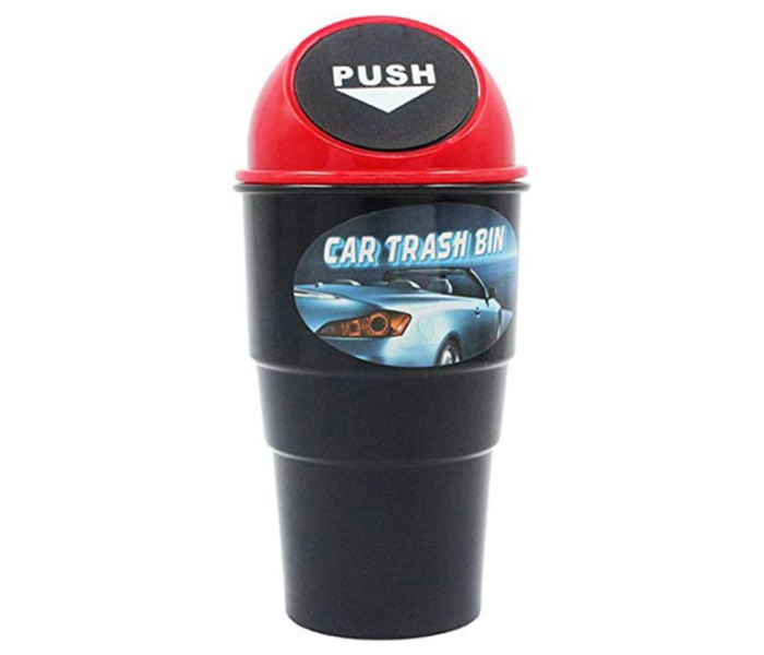 Car Mini Vehicle Trash Clean Rubbish Bin - Black and Red - Zoom Image