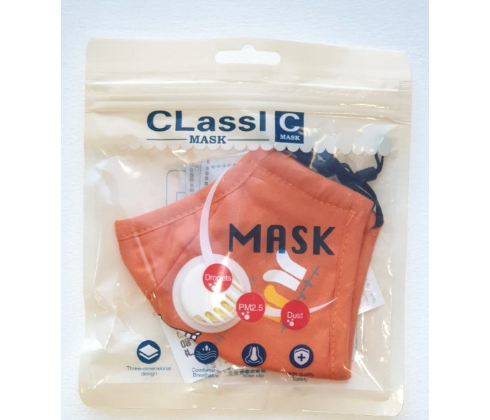 Classic 1Pc Active Printing N-95 Filters Dust Cover Kids Face Mask – Orange - Zoom Image 5