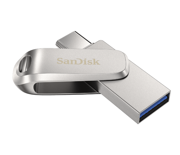 Sandisk SDDDC4-128G-G46 128GB Ultra Dual Drive Luxe Type-C Flash Drive - Silver - Zoom Image 2