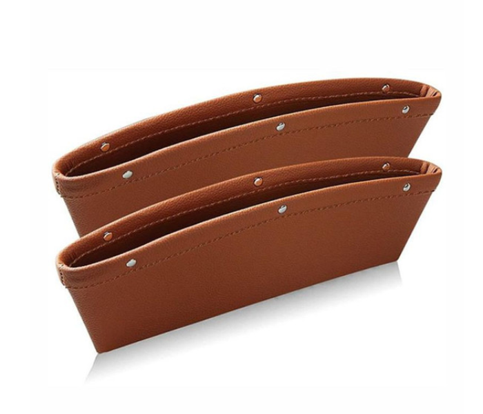 2 Piece Leather Car Gap Filler - Brown - Zoom Image