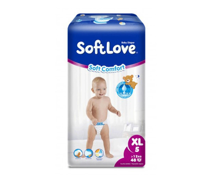 Soft Love 48 Pieces 20Kg Soft Comfort Diaper XL - Zoom Image