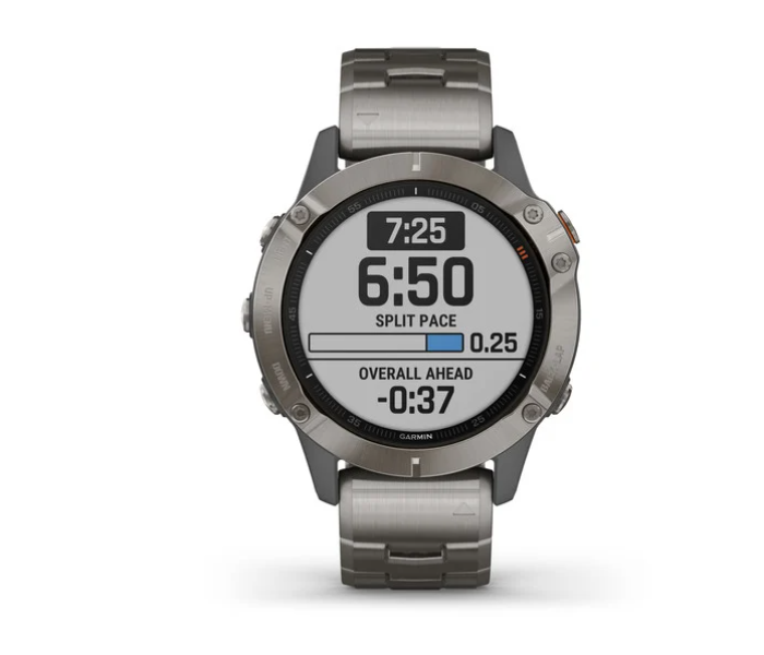 Garmin 010-02158-23 Fenix 6 Sapphire Edition Titanium with Vented Titanium Band GPS Smart Watch - Zoom Image 2