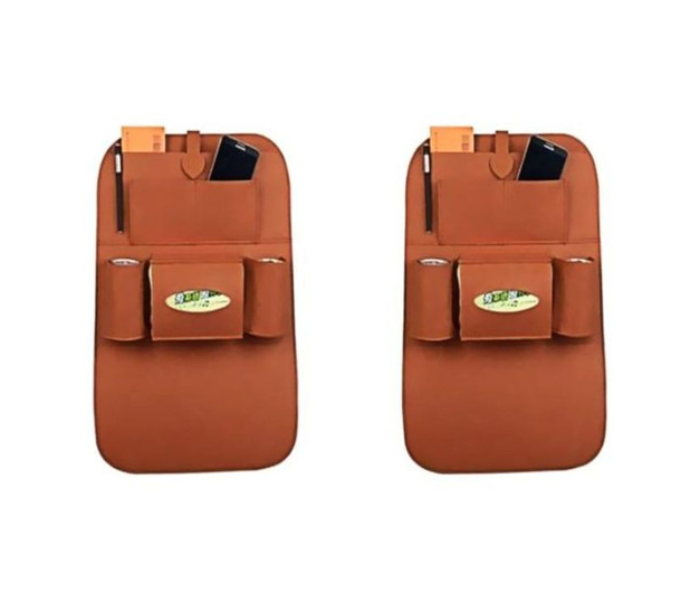 AGC 2-Piece Car Seat Organizer - Brown - Zoom Image