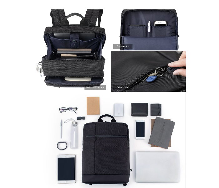 Mi 2 Litres Business Casual Backpack - Black - Zoom Image 6