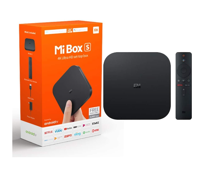 Mi Box S Streaming Device 2GB RAM 8GB 4K Ultra HD Streaming Media Player - Black  - Zoom Image 1