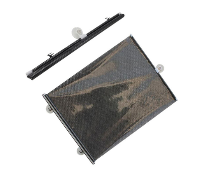 Retractable Front Window Sun Shade for Cars - Black - Zoom Image