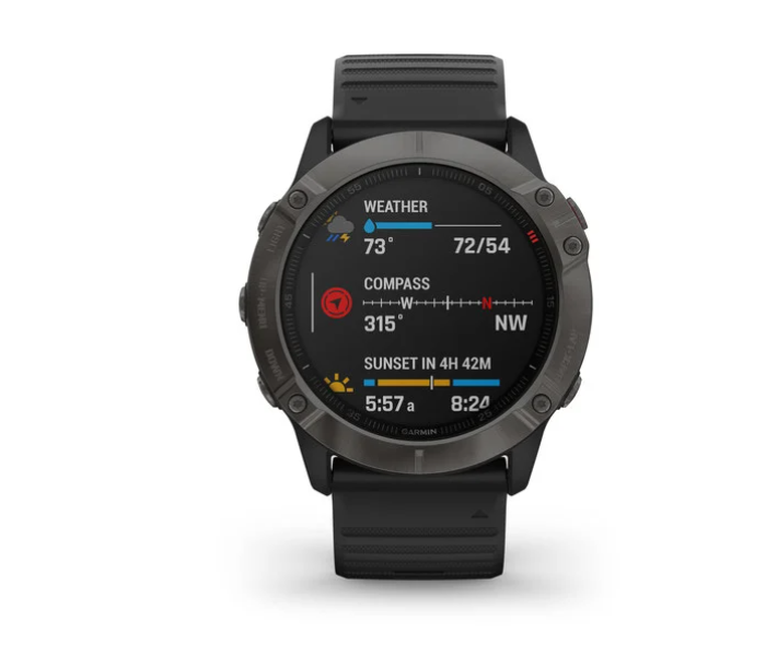 Garmin 010-02157-11 Fenix 6X Sapphire Edition Carbon Gray DLC with Black Band GPS Smart Watch - Zoom Image 4