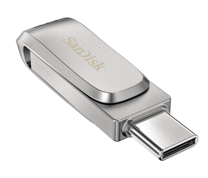 Sandisk SDDDC4-064G-G46 64GB Ultra Dual Drive Luxe Type-C Flash Drive - Silver - Zoom Image 3