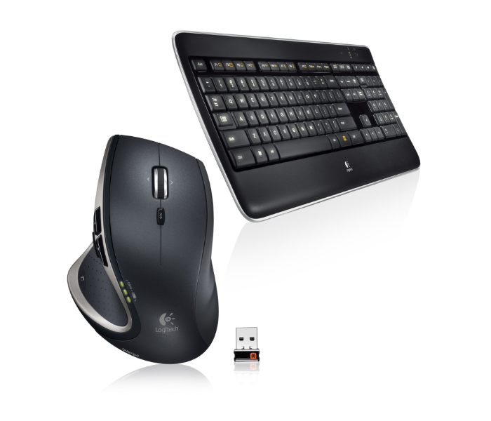 Logitech Mx800 Wireless Performance Combo Illuminated Wireless Keyboard And Mouse - Black - Zoom Image 1