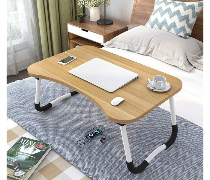 Jongo Work at Home Laptop Table with Tab and Tea Holder - Wood - Zoom Image 2