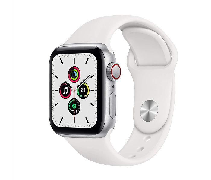 Apple Watch SE MYEF2AE GPS and Cellular 40mm Silver Aluminium Case with White Sport Band - Zoom Image 1