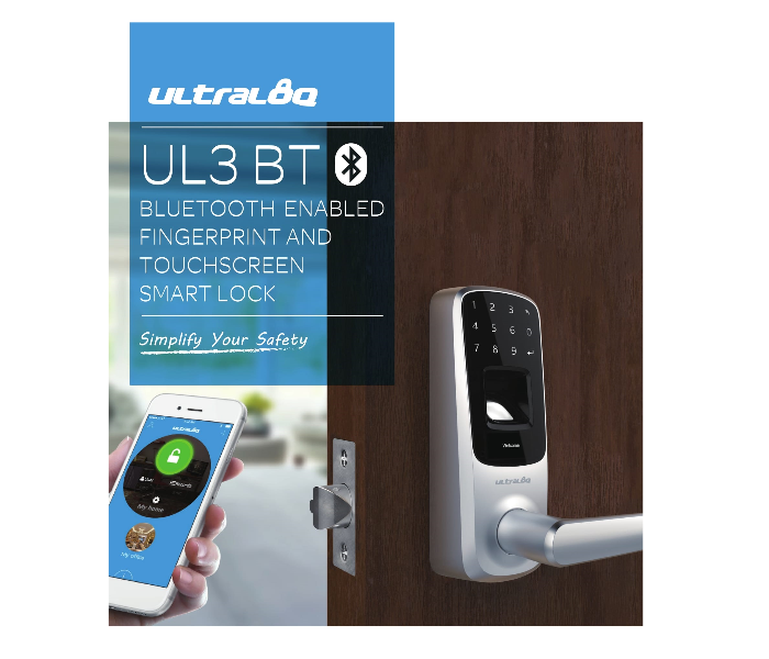 UltraLoq UL3-BT Satin Nickel Bluetooth and Biometric Smart Door Lock - Zoom Image 3