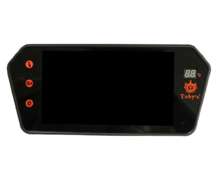 Tobys TFT Touch Screen Rear View Mirror For Car Reverse - Black - Zoom Image