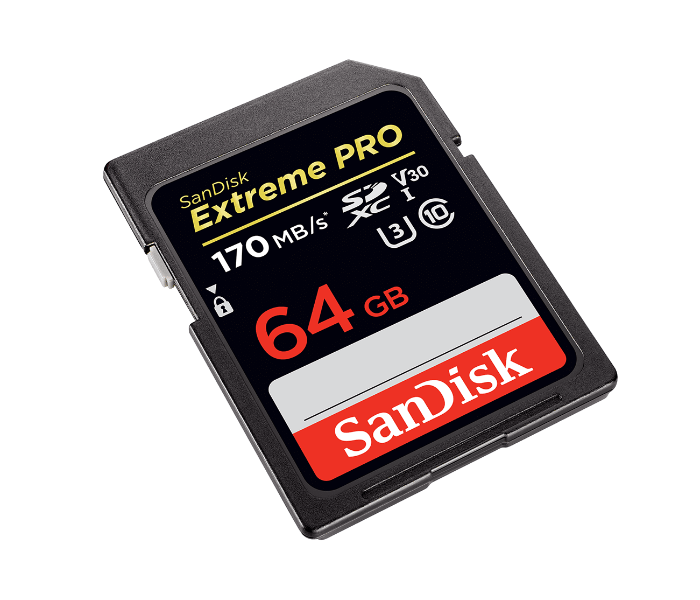 Sandisk SDSDXXY-064G-GN4IN 170MB/S 64GB Extreme Pro SDXC UHS-I Memory Card - Zoom Image 2