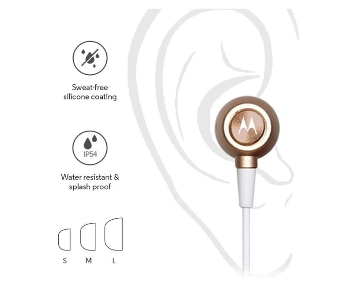 Motorola Metal Earbuds In-Ear Headset- Gold - Zoom Image 3