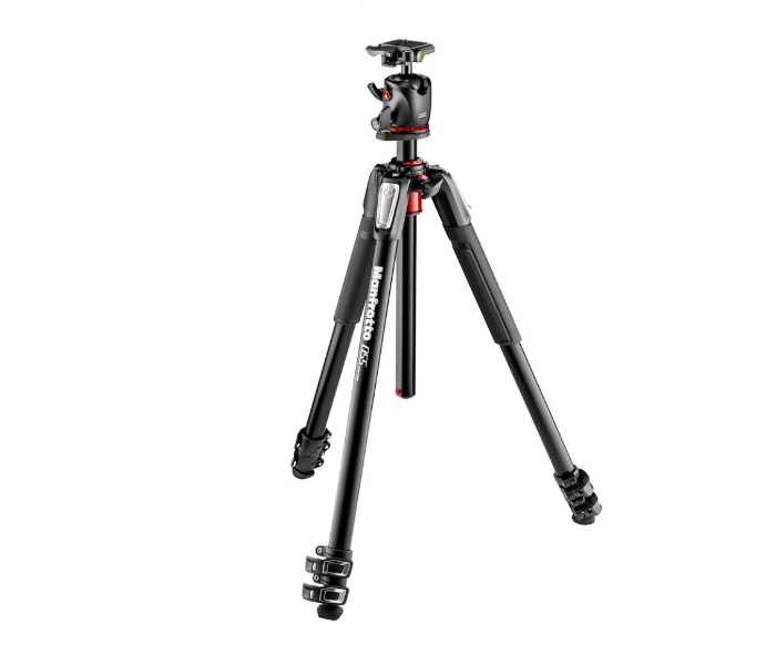 Manfrotto MK055XPRO3-BHQ2 055 Aluminum 3 Section Tripod Kit with Ball Head - Black - Zoom Image