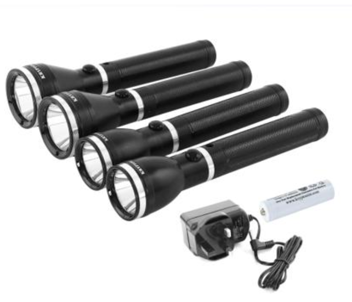 Krypton KNFL5088 4-in-1 Rechargeable LED Flash Light - Black - Zoom Image