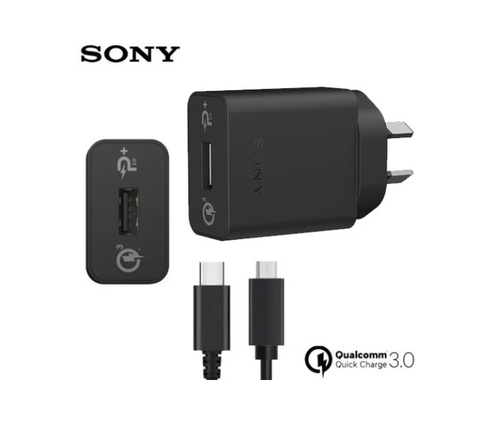 Sony UCH12W Quick Charger Smartphone Charger - Black - Zoom Image 1