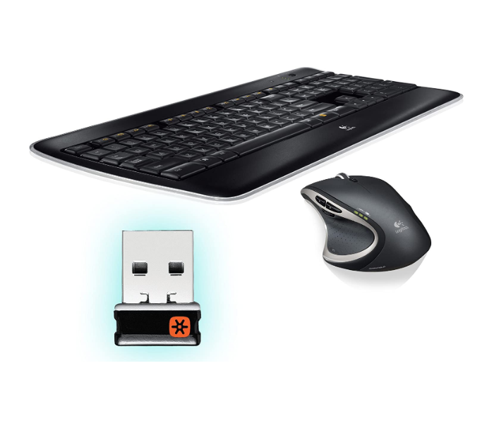 Logitech Mx800 Wireless Performance Combo Illuminated Wireless Keyboard And Mouse - Black - Zoom Image 2