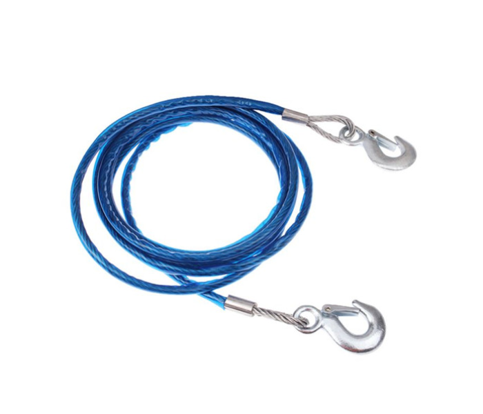 5 Tons Steel Vehicle Towing Cable Rope - Blue - Zoom Image