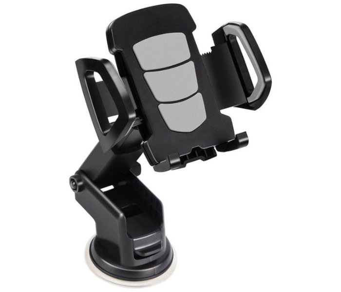 Universal Long Arm Windshield Mobile Phone Cradle With Suction Cup For iPhone Smartphone GPS - Black - Zoom Image