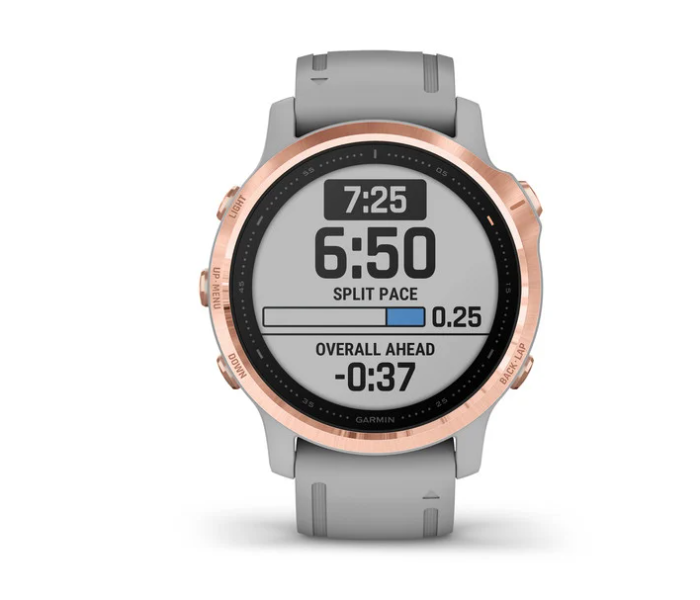 Garmin 010-02159-21 Fenix 6S Sapphire Edition Rose Gold with Powder Gray Band GPS Smart Watch - Zoom Image 2