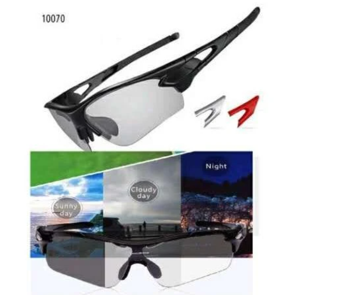 For All Cycling Polarized Photochromic Sunglasses - Black - Zoom Image