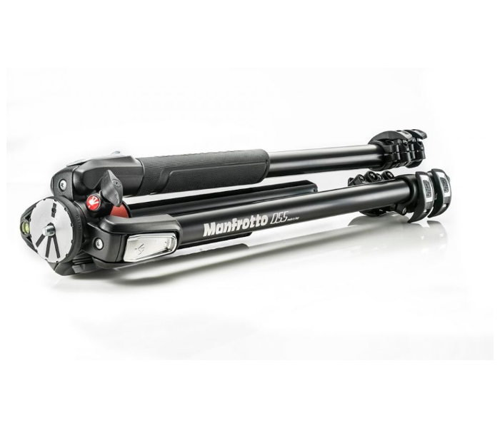 Manfrotto MT055XPRO3 055 Aluminium 3 Section Photo Tripod with Horizontal Column - Black - Zoom Image 2