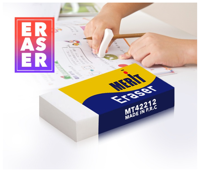 Merit 42212 Eraser - White - Zoom Image 1