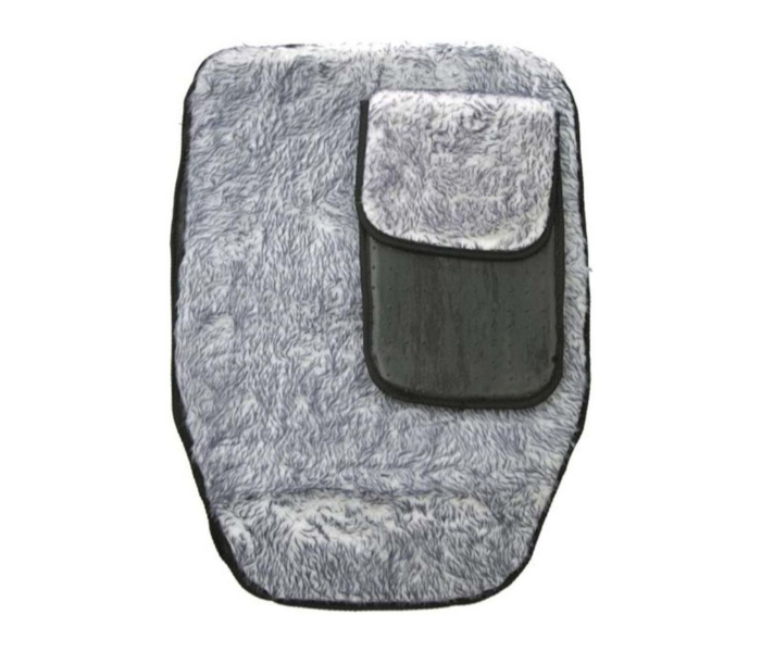 2 Piece Fur Car Mat Set - Grey - Zoom Image