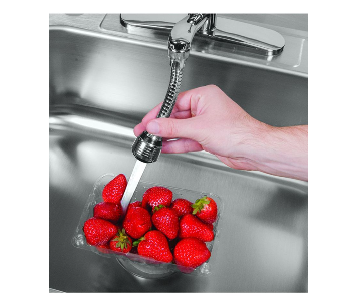 Turbo Flex 360 Instant Hands Free Faucet Swivel Spray Sink Hose - Silver  - Zoom Image 3