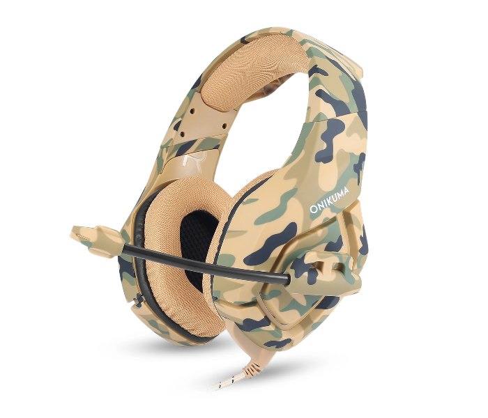 Onikuma K1B Stereo Gaming Headset With Mic - Camouflage Yellow - Zoom Image 1