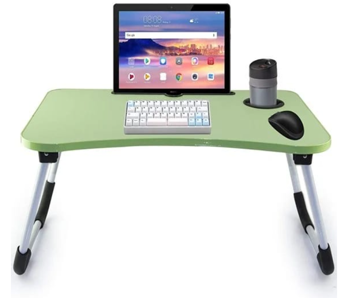 Jongo Work at Home Laptop Table with Tab and Tea Holder - Light Green - Zoom Image 1