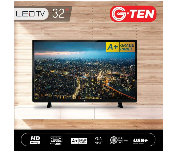 G Ten 32 Inch HD LED TV - Black - Zoom Image 5