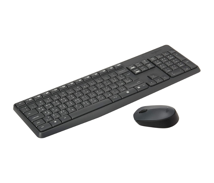 Logitech MK235 Wireless Keyboard and Mouse Combo - Black - Zoom Image 1