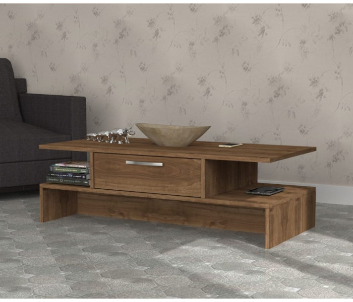 Wood Finish Sline Coffee Table - Brown - Zoom Image 2