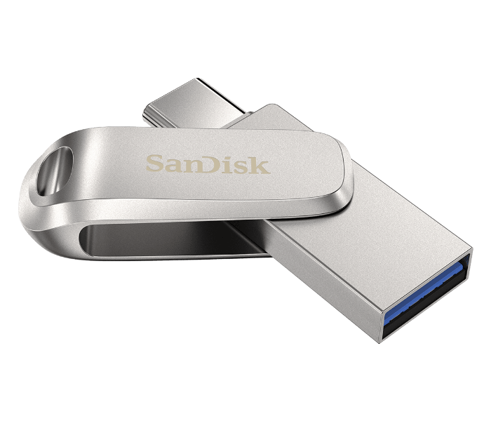 Sandisk SDDDC4-064G-G46 64GB Ultra Dual Drive Luxe Type-C Flash Drive - Silver - Zoom Image 2