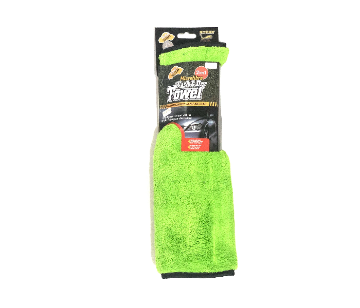 Double Layered Microfiber Cloth - Black and Green - Zoom Image 1