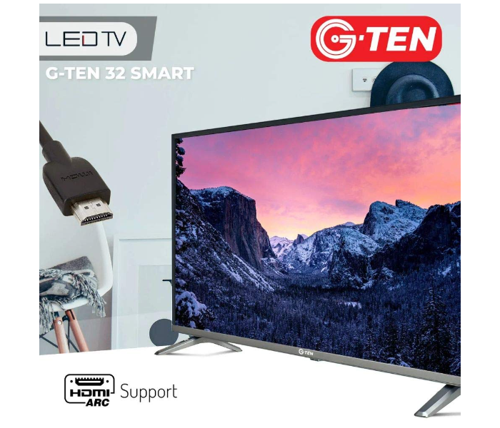 G Ten 32 Inch HD Smart LED TV - Black - Zoom Image 4