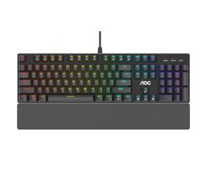 AOC GK500 Mechnical RGB Gaming Keyboard with Outemu Blue Switch - Black - Zoom Image 2