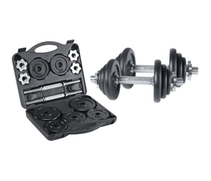 Hillbro 20 kg Adjustable Dumbbell Set - Black - Zoom Image