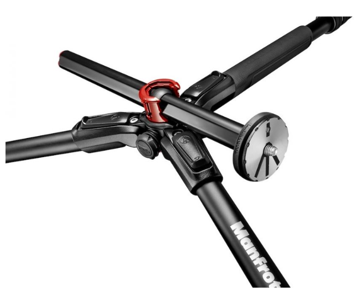 Manfrotto MK190GOA4TB-3W 190 Go Aluminium 4 Section Twist Lock Tripod with Head - Black - Zoom Image 3