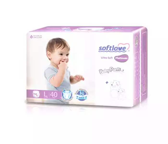 Soft Love 40 Pieces 9-14Kg Platinum Pants Diaper Large - Zoom Image