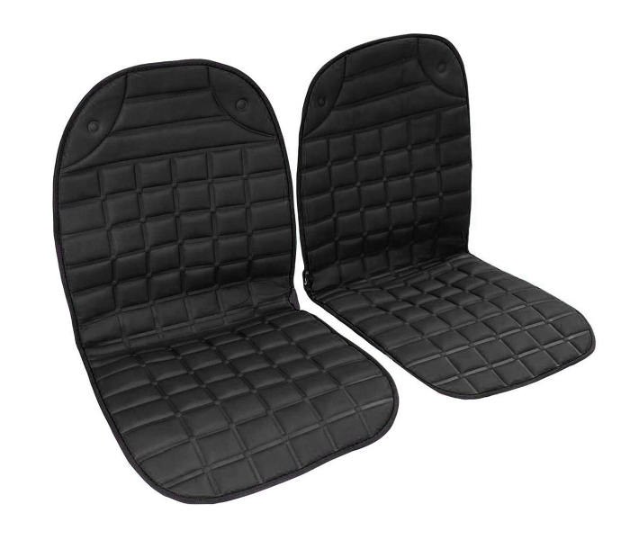 Generic 2 Piece 12V Car Seat Heater Cushion - Black - Zoom Image 1