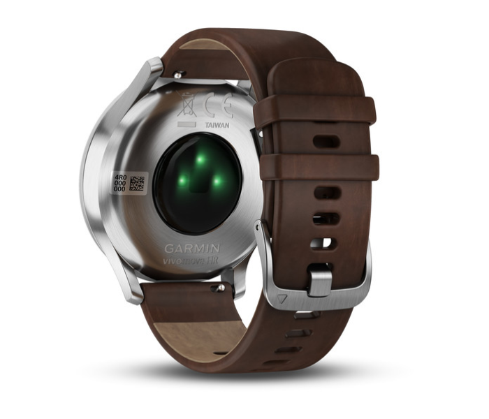 Garmin 010-01850-34 Vivomove HR Seu Premium with Dark Brown Leather Bracelet - Zoom Image 4