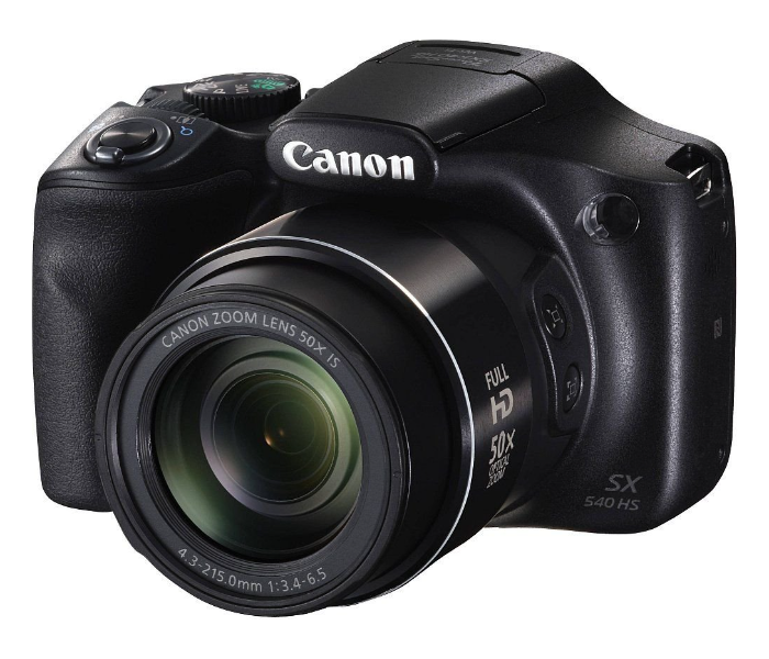 Canon SX540HS PowerShot 20.3MP Digital Camera with 50x Optical Zoom - Black - Zoom Image 1