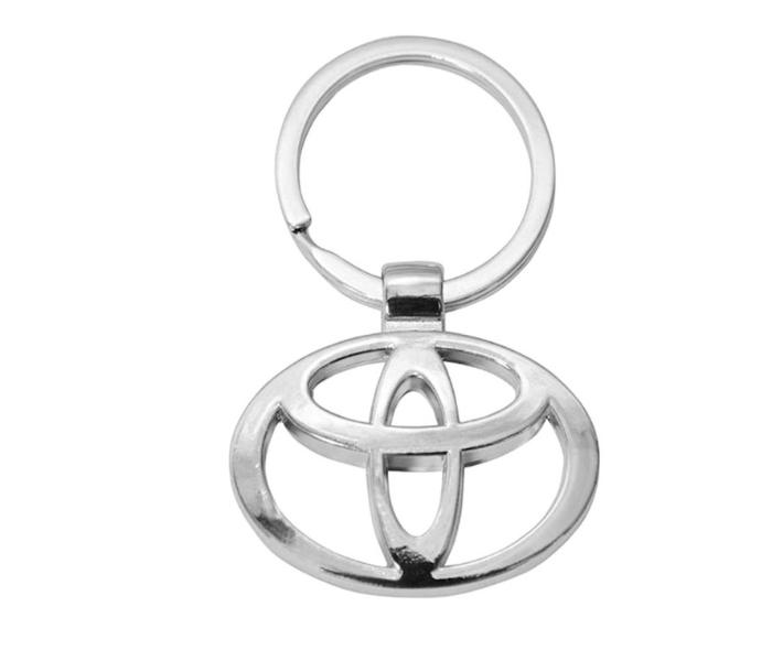 Toyota Logo Metal Keychain - Silver - Zoom Image