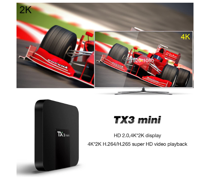 TX3 Mini 2GB RAM 16GB ROM Android 8.1 2.4G WiFi 100Mbps Support 4K H.265 Android TV Box 4K - Zoom Image 4